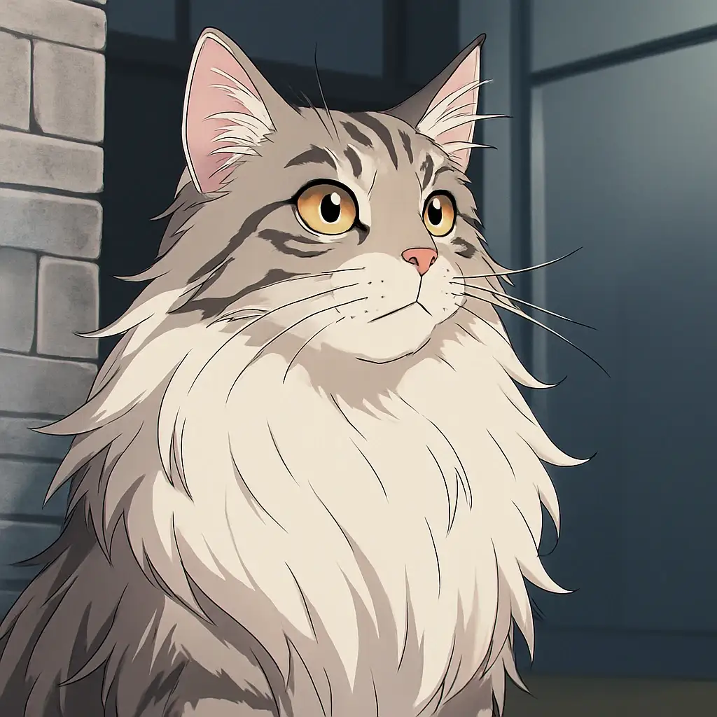 anime cat AI generated portrait photo