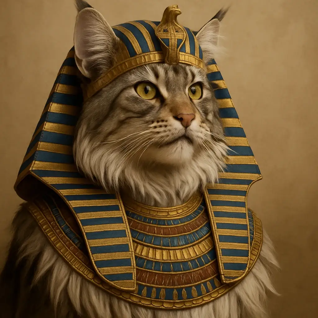 egyptian cat AI generated portrait photo
