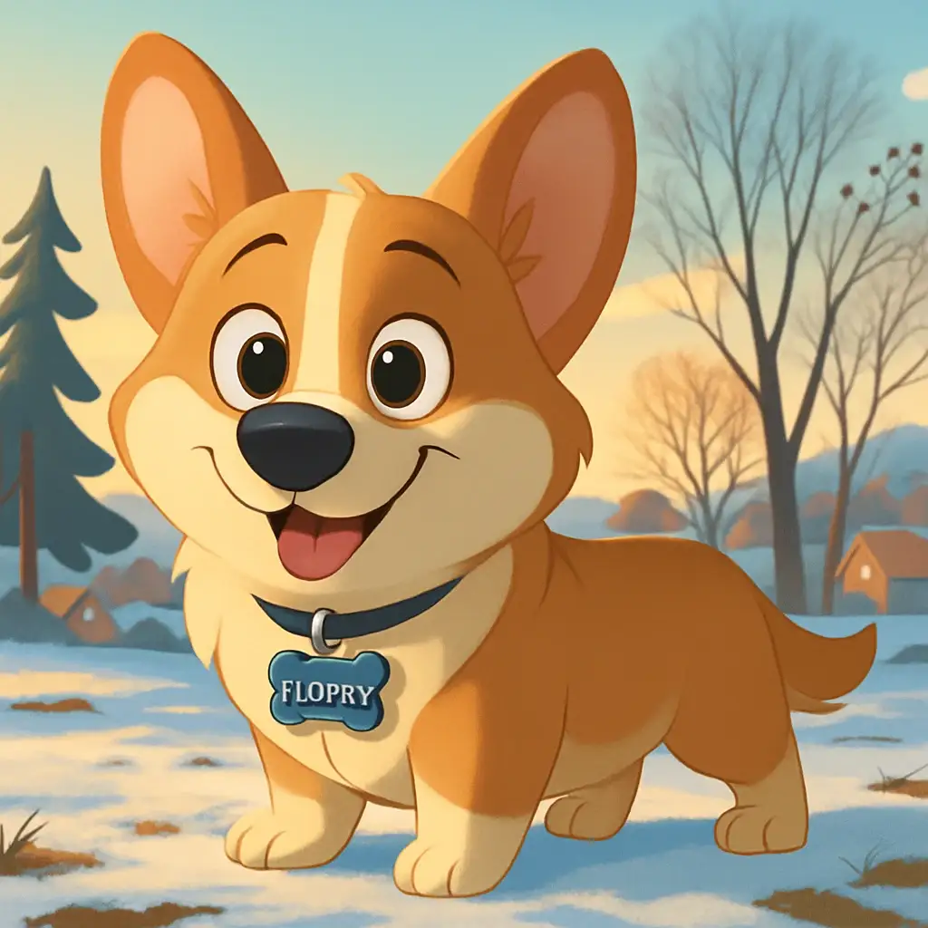 disney pixar dog AI generated portrait photo