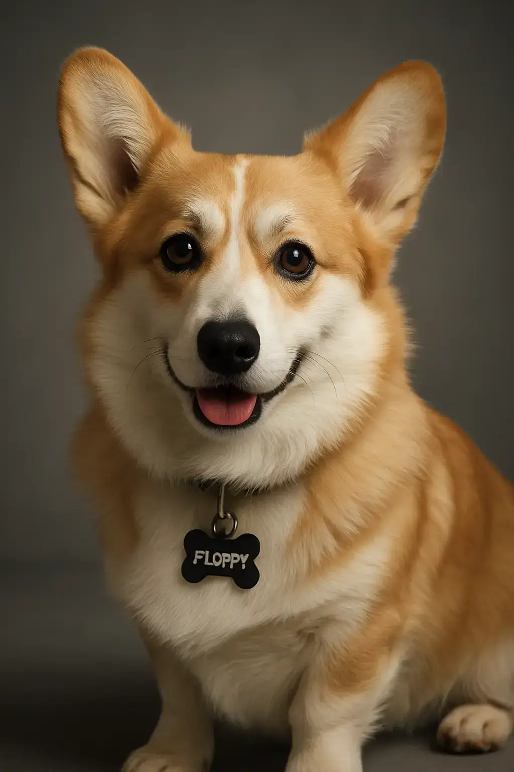 studio portrait dog AI generated portrait photo