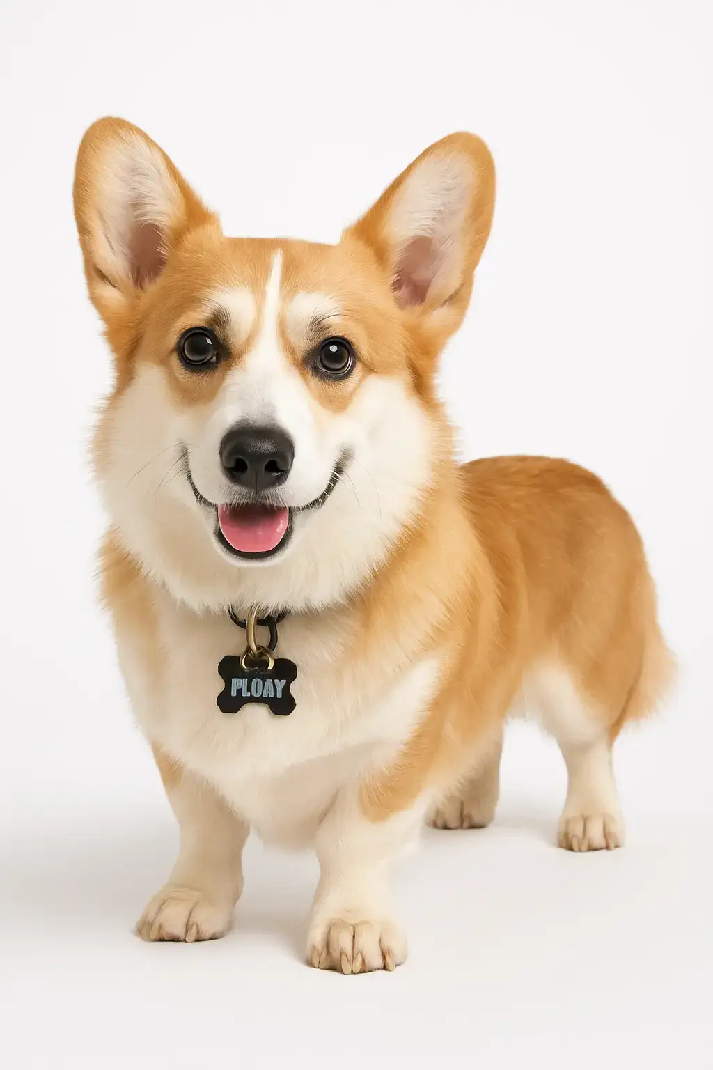 white background dog AI generated portrait photo